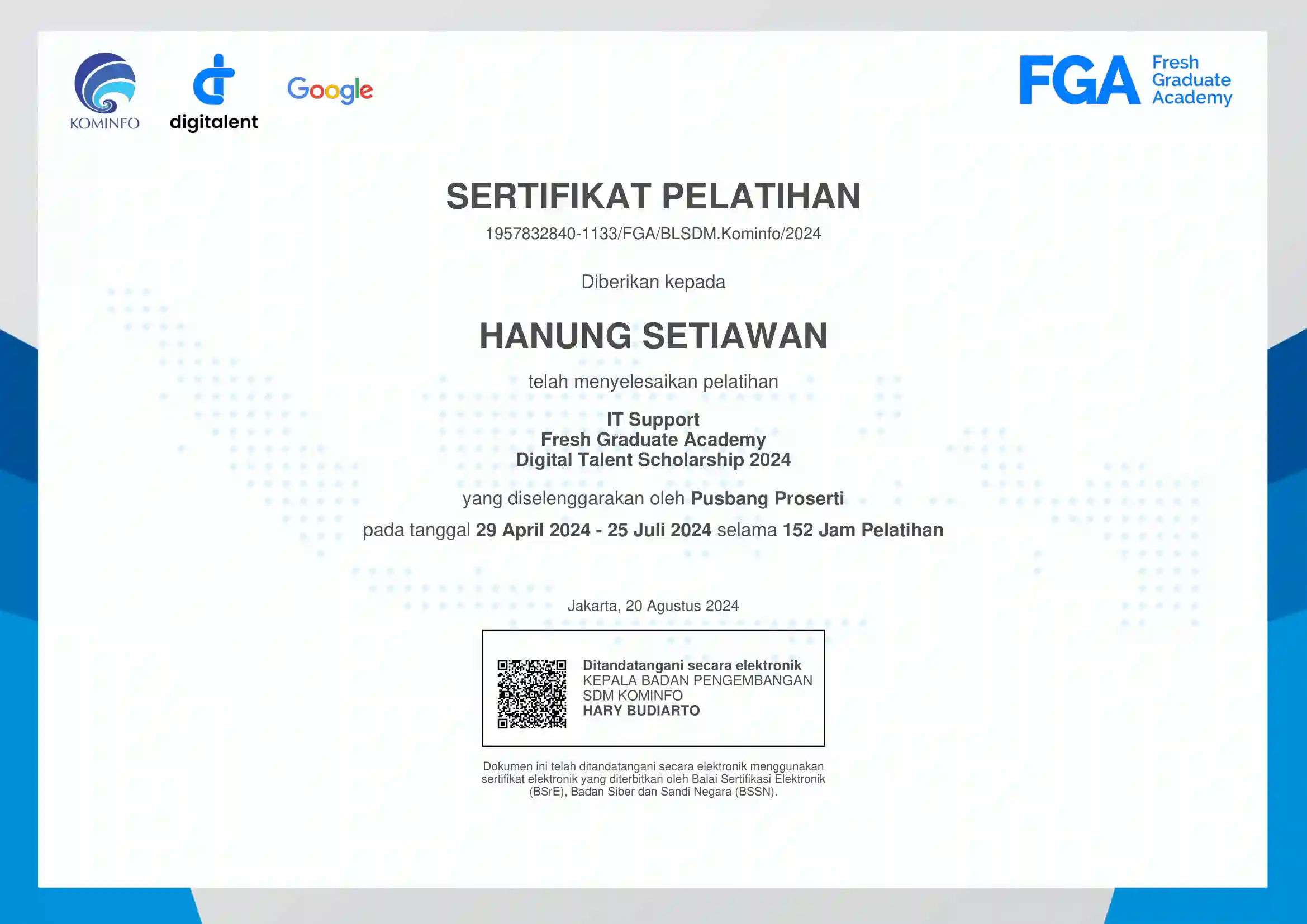 Certificate ITS